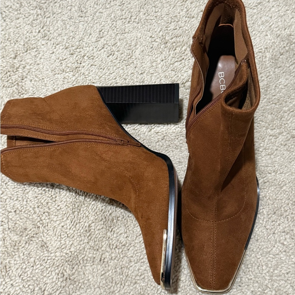 BCBGeneration Chestnut Suede Heeled Boots